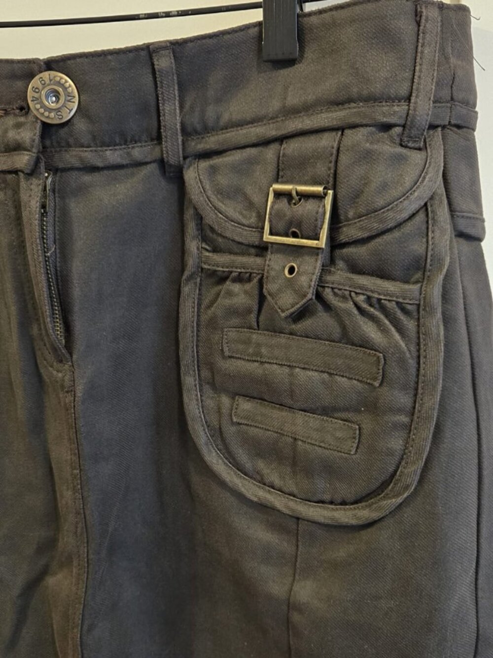 Not the Same Waxed Cotton Utility Skirt Brown EU 46 - Picture 7 of 11
